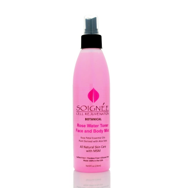 Soignee Botanical Rose Water Toner Face & Body Mist with MSM, 8 fl oz Mentholatum Oxy Daily Defense Cleanser, 5 oz